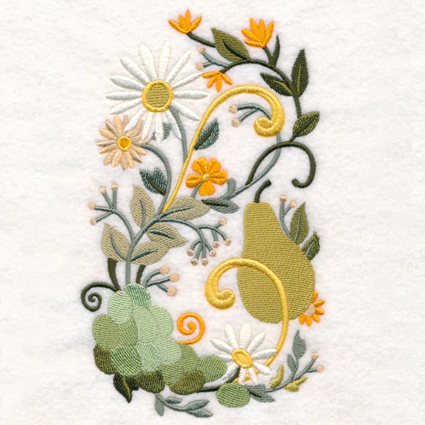 Fresh Pears, Grapes, and Daisies - Image 4
