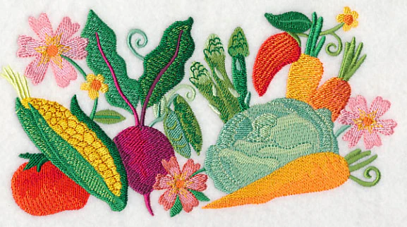 Fresh Vegetables in Watercolor Rectangle - Image 3