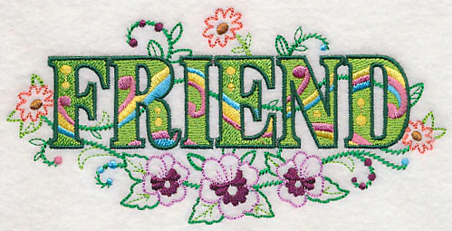 Friend with Vintage Flower Fade - Image 3