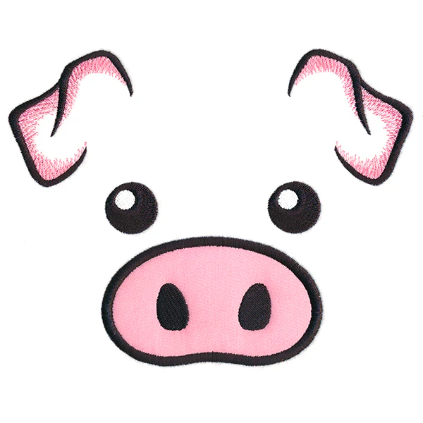 Friendly Pig Face (Applique) - Image 7