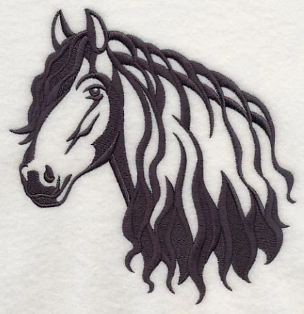 Friesian Horse Silhouette