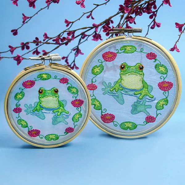Frog on the Pond Shadowbox (Organza) - Image 6