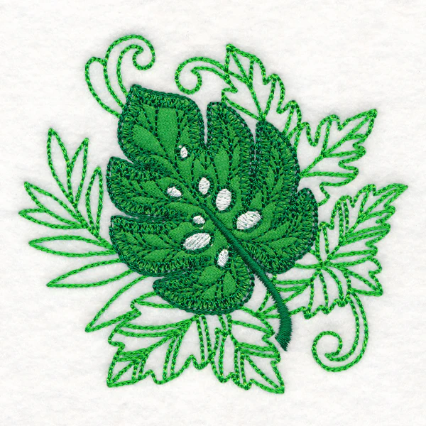 Frolicking Monstera (Applique) - Image 4