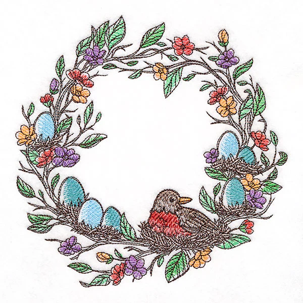 From Easter to Spring Robin & Eggs Wreath - Image 4