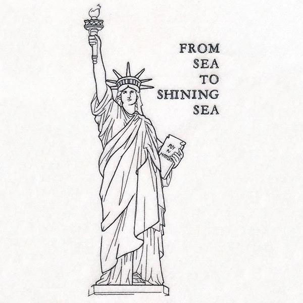 From Sea to Shining Sea Statue of Liberty Etching - Image 9
