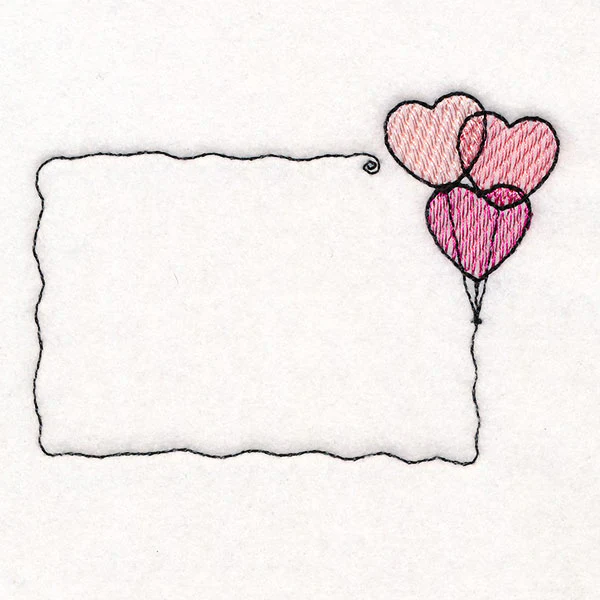 From the Heart Quilt Labels - Heart Balloons - Image 3
