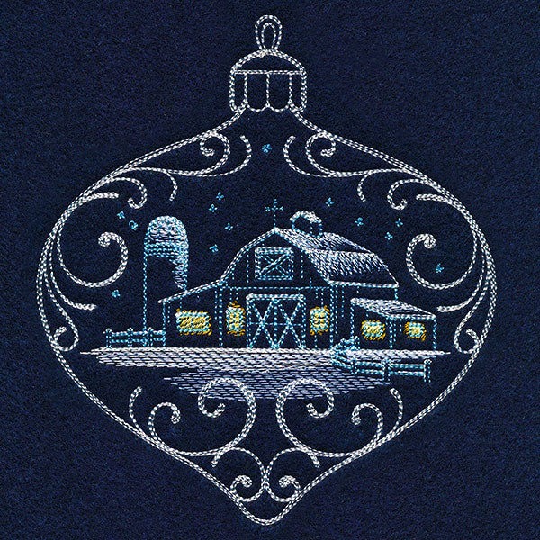 Frosted Barn Ornament - Image 2