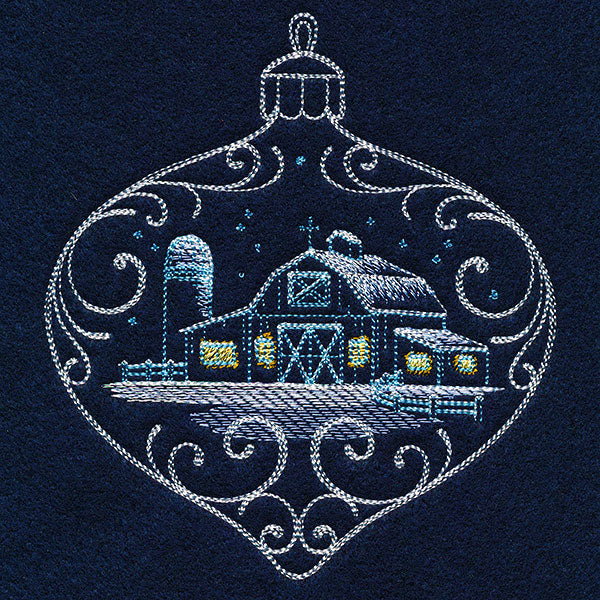 Frosted Barn Ornament - Image 3