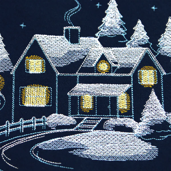 Frosted Cottage Scene - Image 10