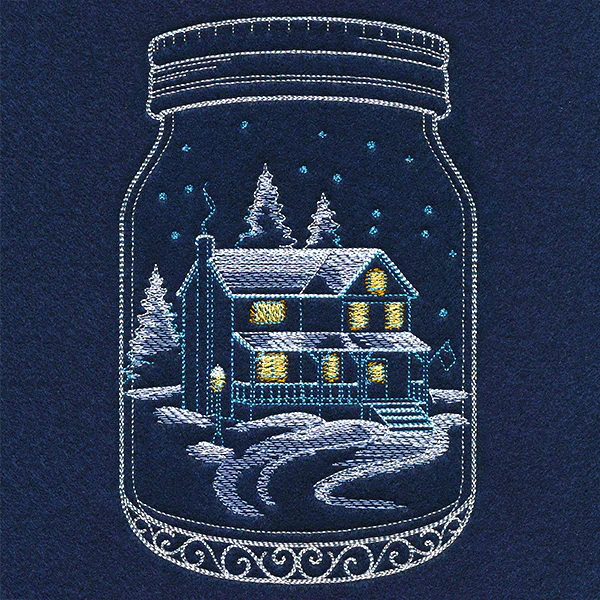 Frosted Farmhouse in Canning Jar - Image 2