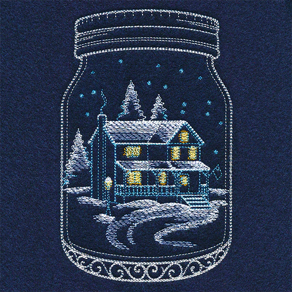 Frosted Farmhouse in Canning Jar - Image 3