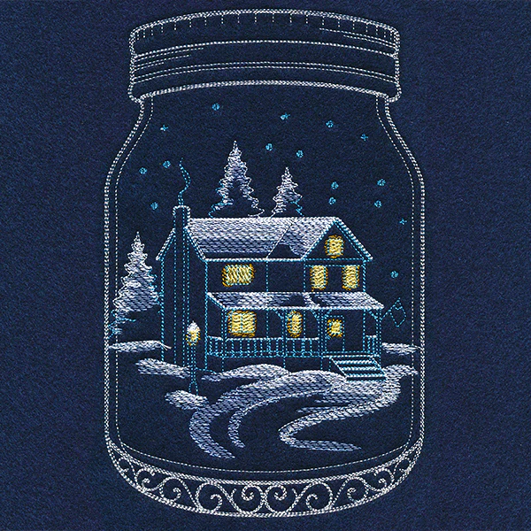 Frosted Farmhouse in Canning Jar - Image 4