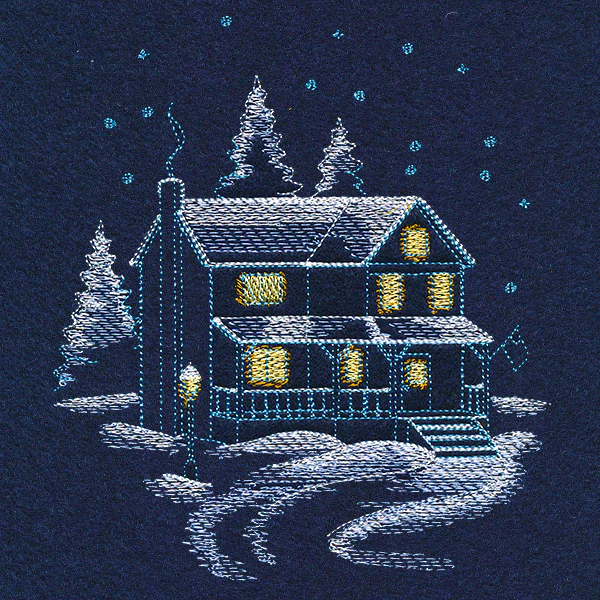 Frosted Farmhouse Scene - Image 3