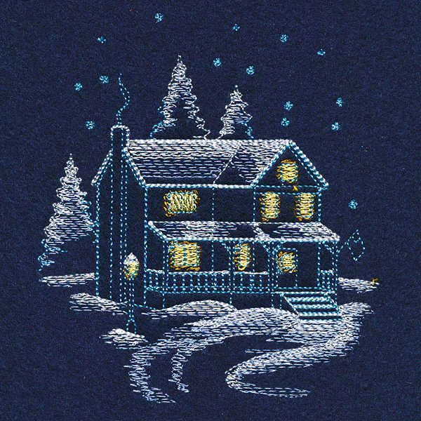 Frosted Farmhouse Scene - Image 4