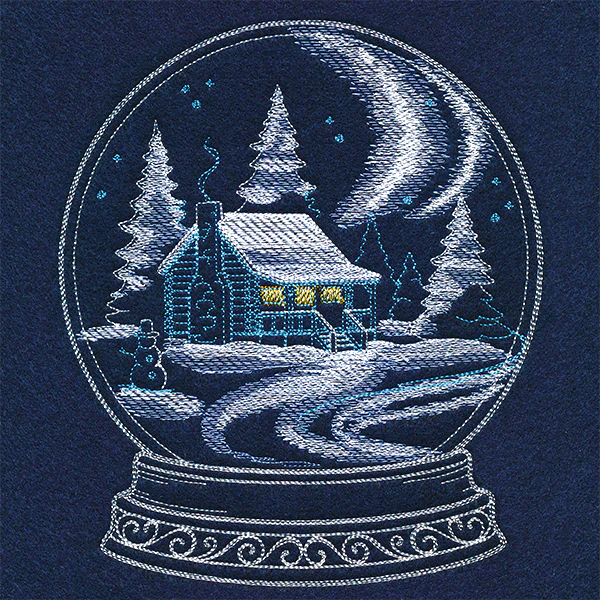 Frosted Log Cabin in Snowglobe - Image 4