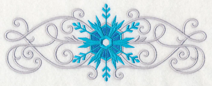 Frosty Filigree Snowflake Border - Image 2