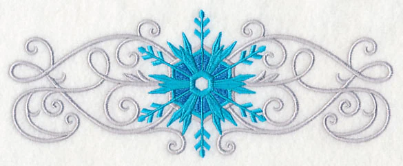Frosty Filigree Snowflake Border - Image 3