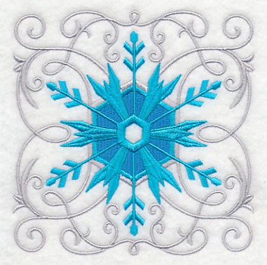 Frosty Filigree Snowflake Square - Image 4