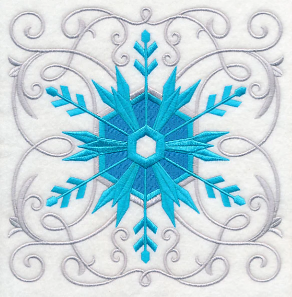 Frosty Filigree Snowflake Square - Image 6