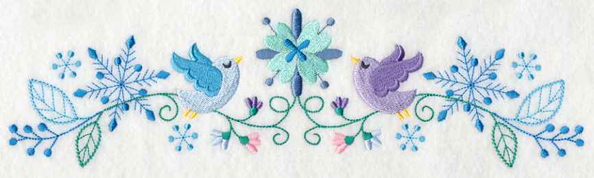 Frosty Foliage & Winter Bird Border - Image 6