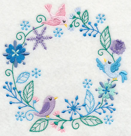 Frosty Foliage & Winter Bird Wreath - Image 3