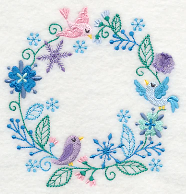 Frosty Foliage & Winter Bird Wreath - Image 4