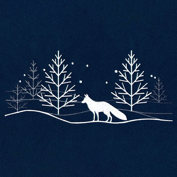 Frosty Fox Scene Border - Image 5