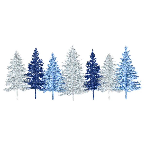 Frosty Winter Forest Border - Image 5