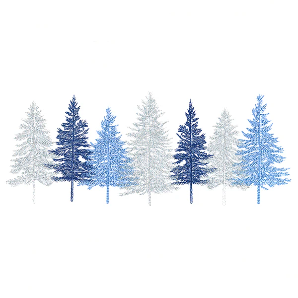 Frosty Winter Forest Border - Image 6