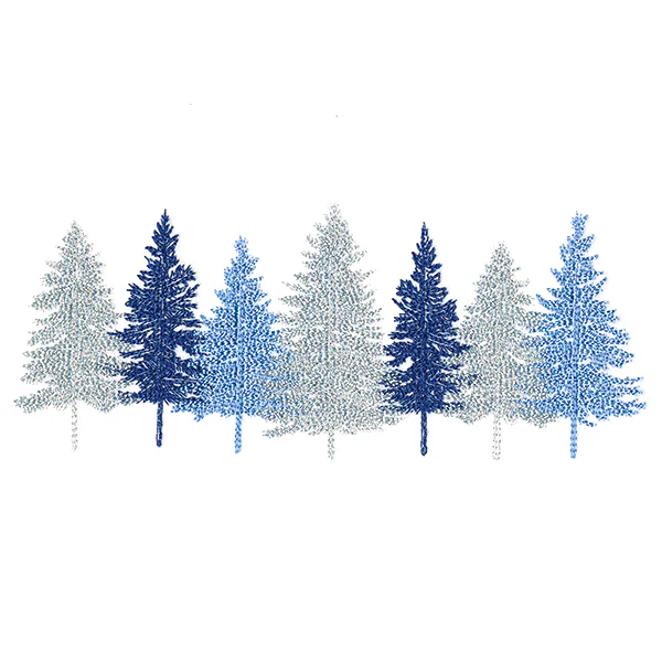 Frosty Winter Forest Border - Image 7