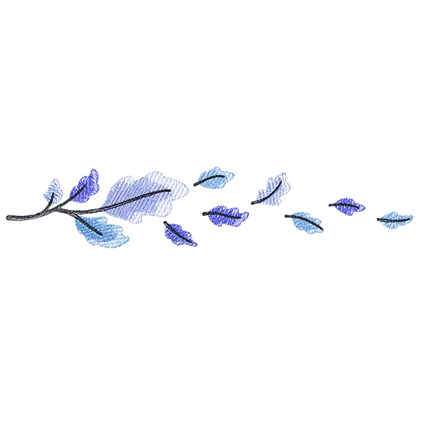 Frosty Winter Leaves Border - Image 2