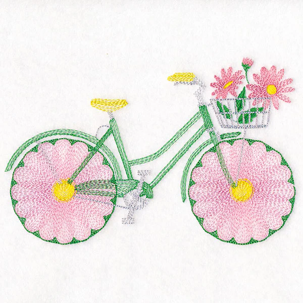 Fruit and Flowers Bicycle - Daisies - Image 3