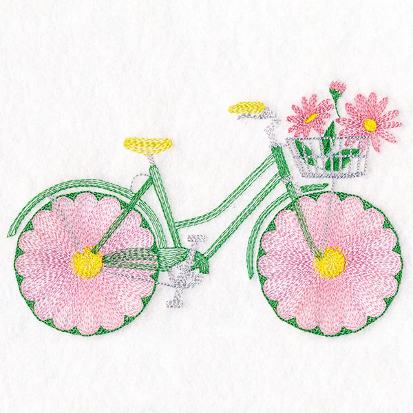 Fruit and Flowers Bicycle - Daisies - Image 4