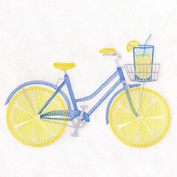Fruit and Flowers Bicycle - Lemon - Image 2