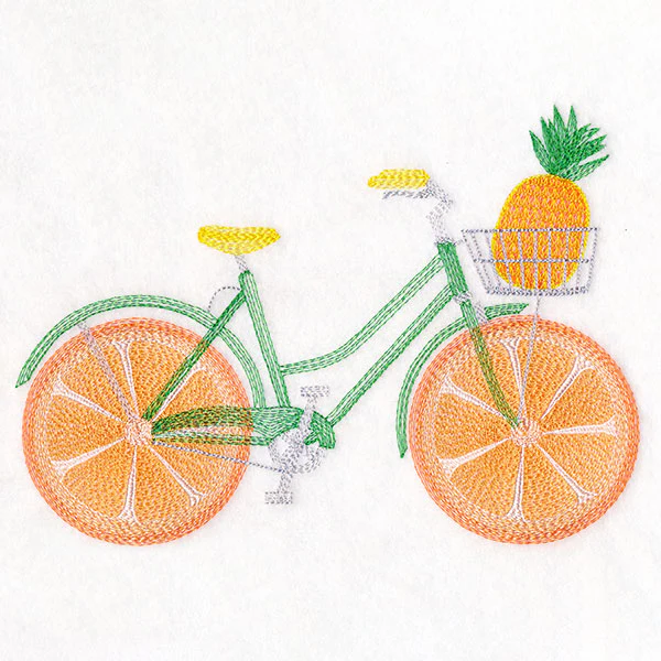 Fruit and Flowers Bicycle - Orange - Image 3