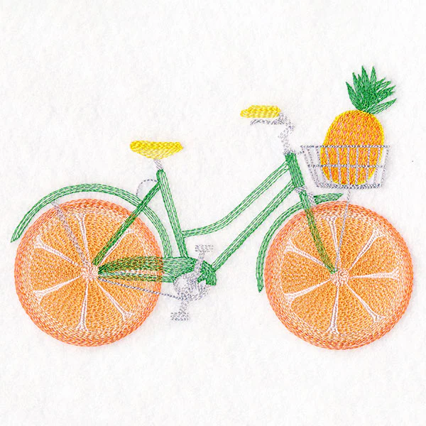 Fruit and Flowers Bicycle - Orange - Image 5