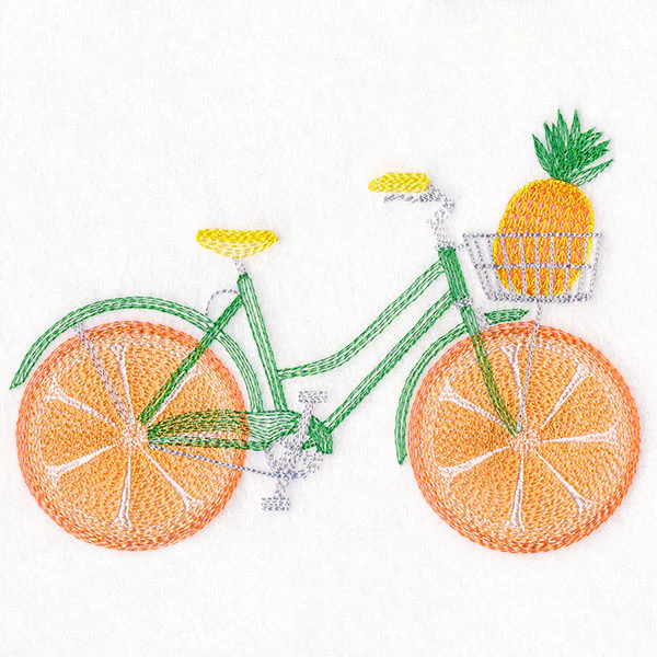 Fruit and Flowers Bicycle - Orange - Image 7
