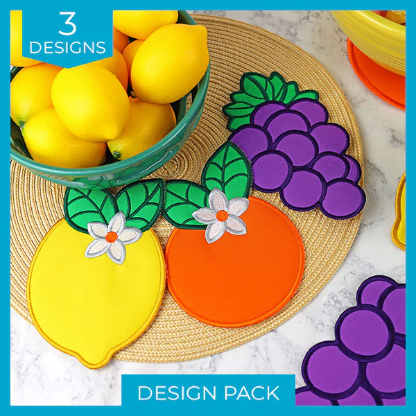 Fruit Trivets
(In-the-Hoop) Design Pack - Image 7