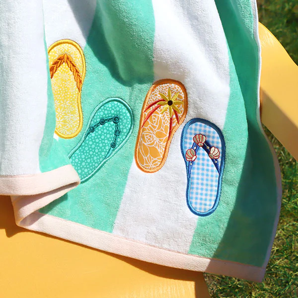 Fun in the Sun Flip Flop Border (Applique) - Image 8