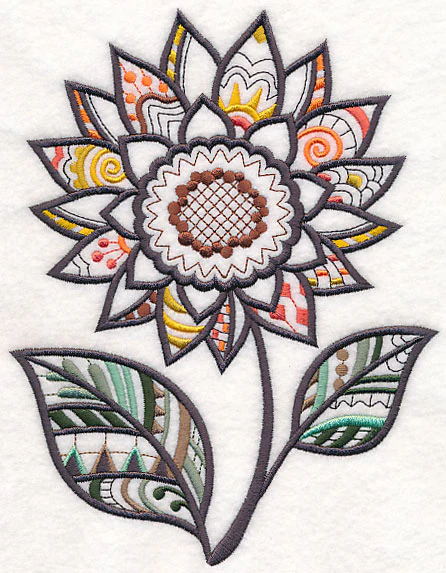 Fun in the Sunflower (Blackwork) - Image 2