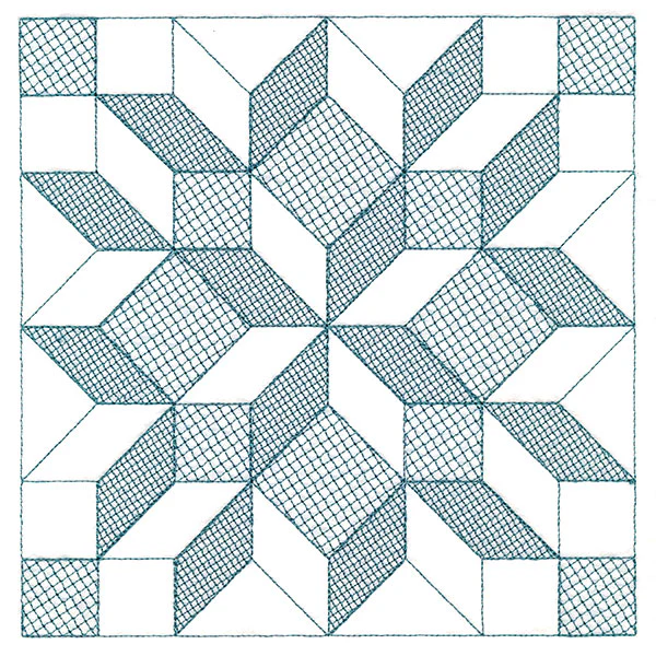 Fun on the Farm Quilting - Carpenter Star Square (Trapunto) - Image 2
