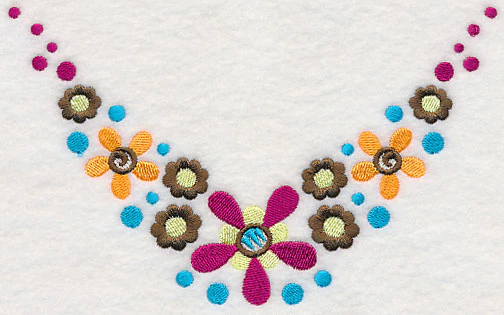 Funky Flowers Neckline (V-Neck) - Image 2