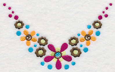 Funky Flowers Neckline (V-Neck) - Image 3