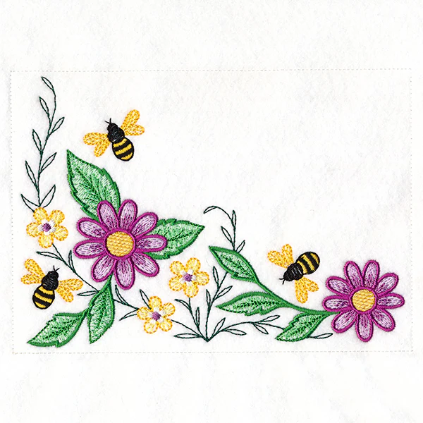 Garden Bees Placemat Corner - Bottom Left - Image 9