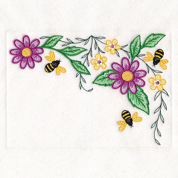 Garden Bees Placemat Corner - Top Right - Image 3