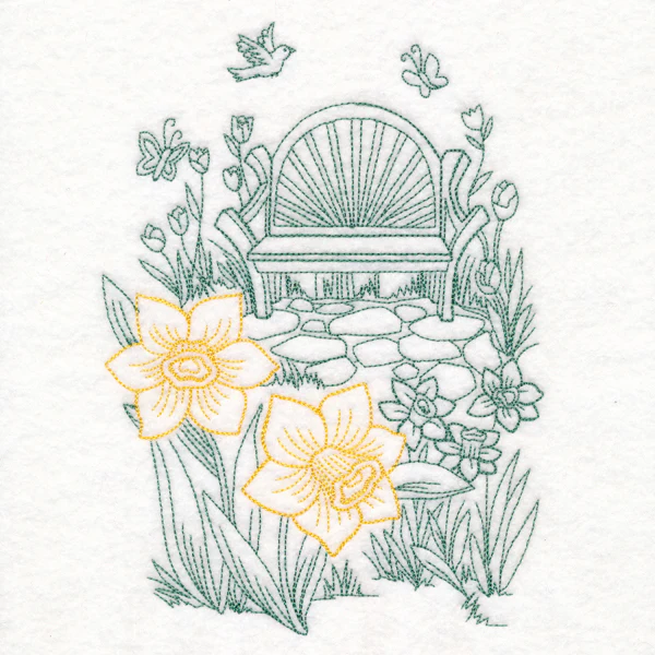 Garden Bench Etching - Image 3