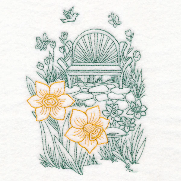 Garden Bench Etching - Image 4