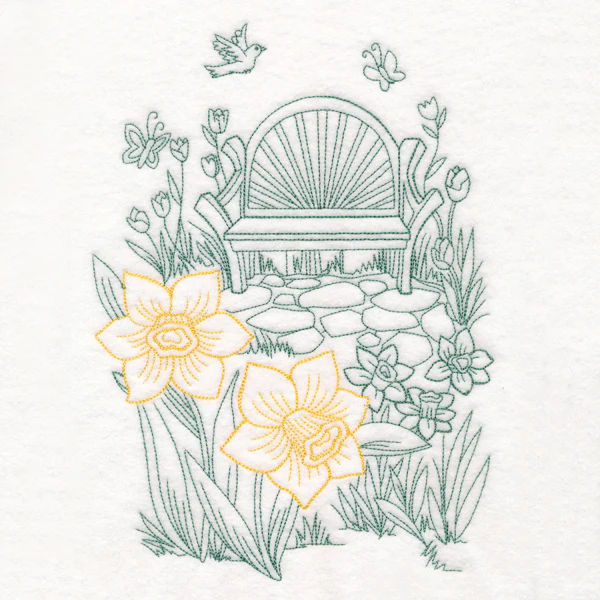 Garden Bench Etching - Image 6
