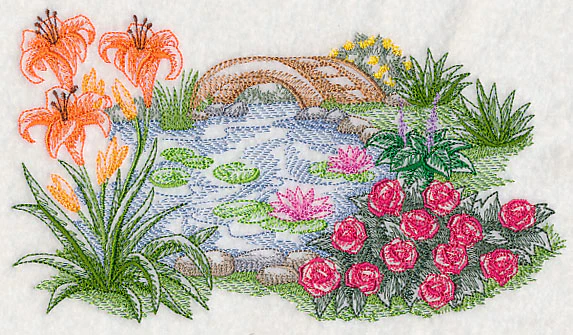 Garden Bridge Serenity (Toile) - Image 3