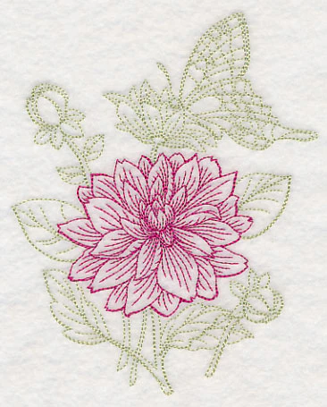 Garden Dahlia Etching - Image 4